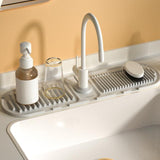 Heightened Slope Faucet Water Draining Pad